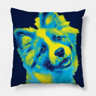 Cool Colored Fluff Pupp Pillow