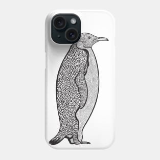 Emperor Penguin Ink Art - on light colors Phone Case