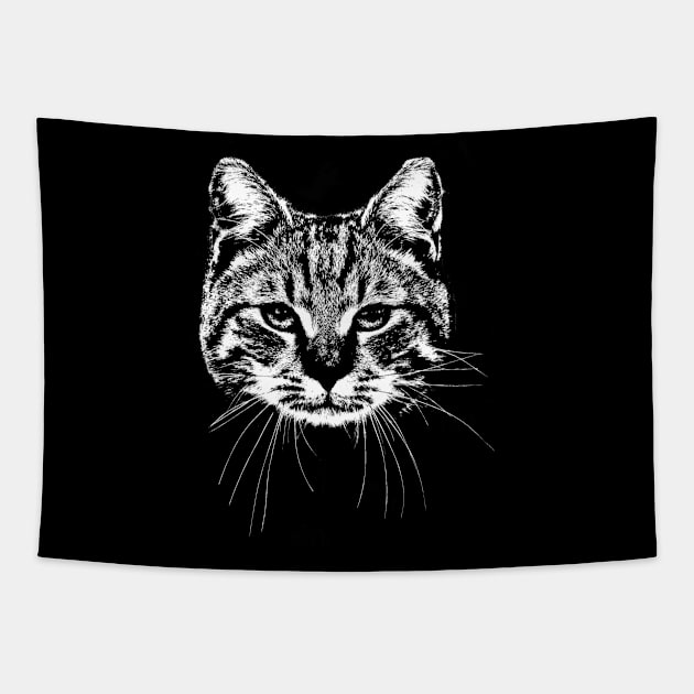 Cat pop art Tapestry by phatvo