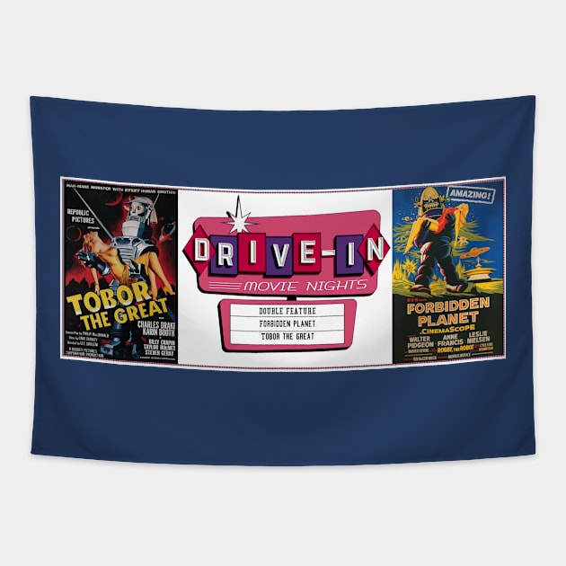 Drive-In Double Feature - Forbidden Planet & Tobor The Great Tapestry by Starbase79