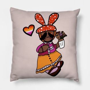 lesbian pride whoman Pillow