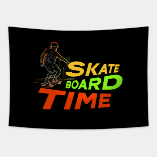 Skateboard Art Design inspirational quotes all day skate Tapestry