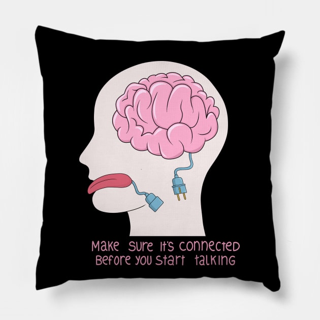 Unplugged Brain Pillow by valentinahramov