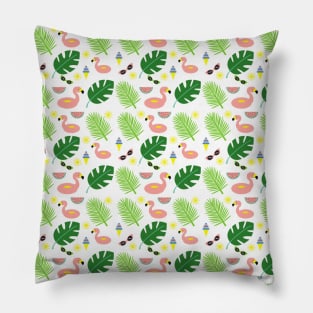 Tropical Flamingos Pillow