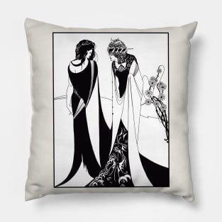 Salome and her mother (black on white) Pillow