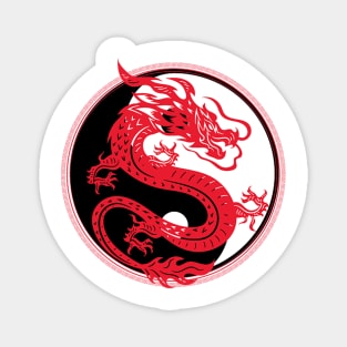 dragon yin yang Magnet