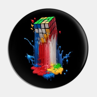 Melting Rubiks Cube Pin