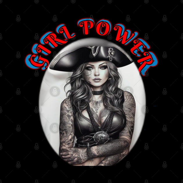 Girl power tattoed pirate queen by sailorsam1805