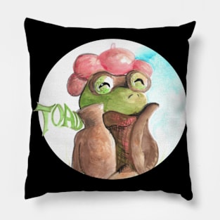 Toad watercolour - Children's book inspired designs Pillow