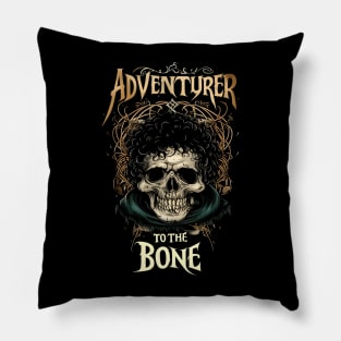 Adventurer to the Bone - Halfling Skull - Fantasy Pillow