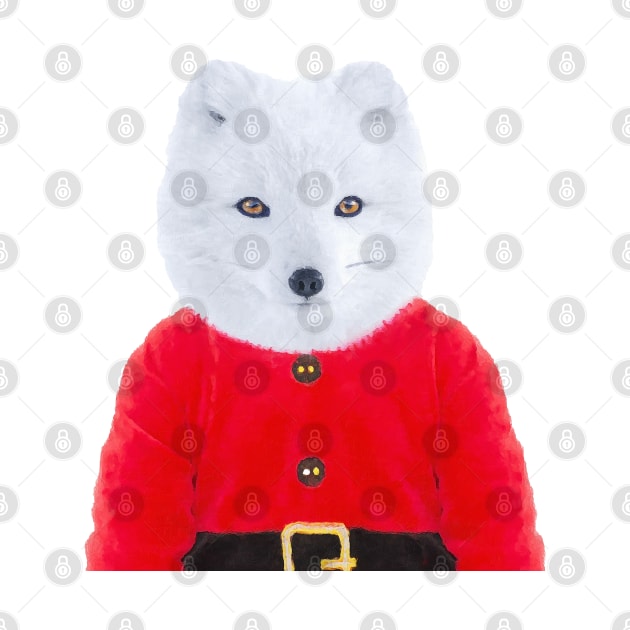 Christmas Snow Fox by DarkMaskedCats