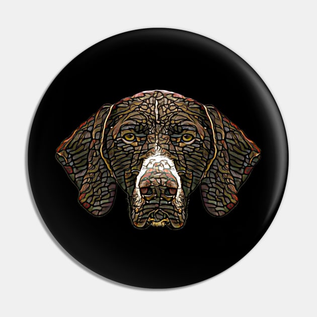 German Shorthaired Pointer Face Pin by DoggyStyles