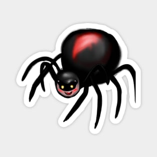 Cute Black Widow Spider Drawing Magnet