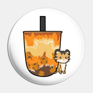 Tiger Brown Sugar Boba Milk Tea Pin