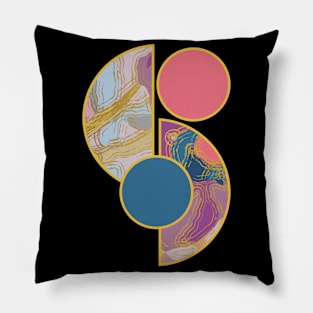 Bright vibrant modern earth tones colors unique original contemporary art 375 Abstract Pillow