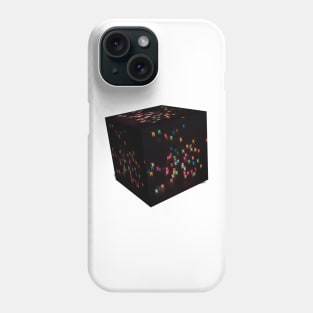 Concept black box - cube with bokeh aircraft. Phone Case