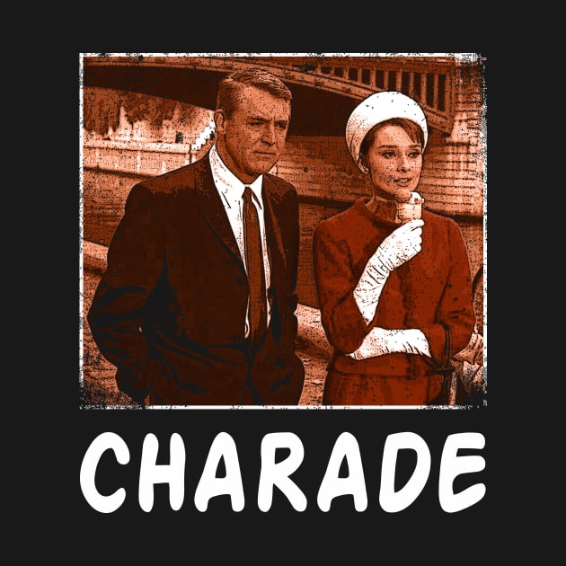 Parisian Romance Chronicles Charades Retro Film Couture Graphic Tee by Julie lovely drawings