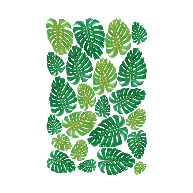 Monstera leafs pattern design by Dezigner007