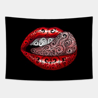 Swirly Precious Tongue Tapestry