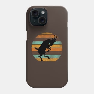 Billy Goat Silhouette Retro Sunset Phone Case