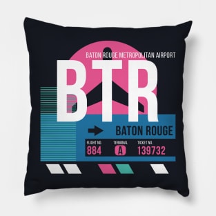 Baton Rouge (BTR) Airport // Sunset Baggage Tag Pillow