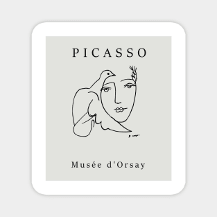 Picasso abstract women line art Magnet