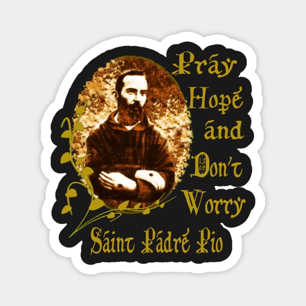 St Padre Pio Catholic Saint Magnet by hispanicworld