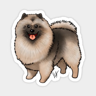 Dog - Keeshond - Cream Brown and Black Magnet