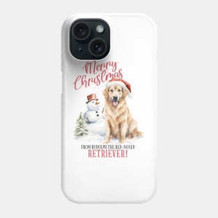 Christmas Golden Retriever Pun Phone Case