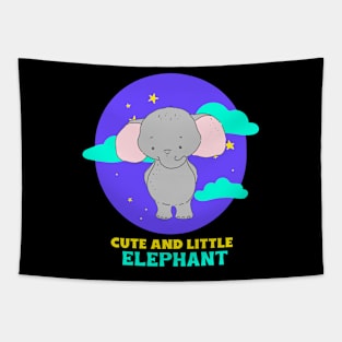 Cute And Little Elephant | Cute Baby Tapestry