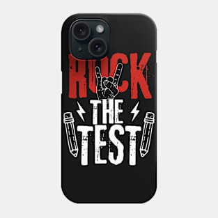 Retro Metal Rock The Test Day Funny Hand Sign Exam Testing Phone Case