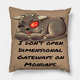 Tiny Terror Zuul Monday Gateways - Light Colors Pillow