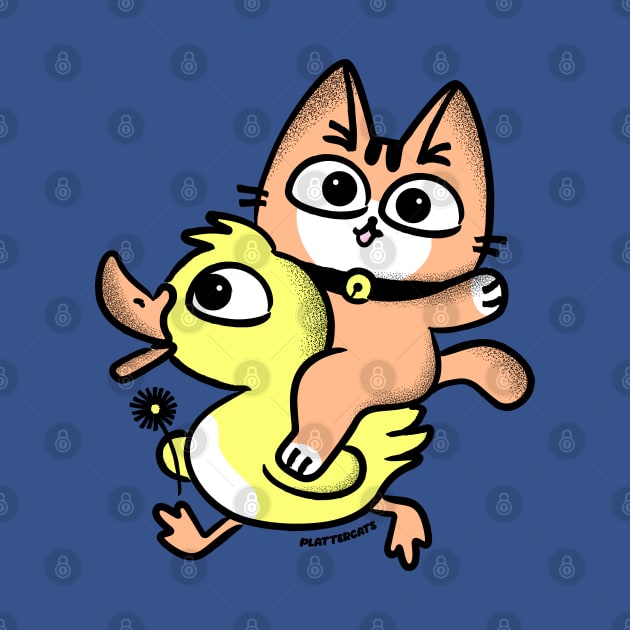 Cat on a Ducky by plattercats