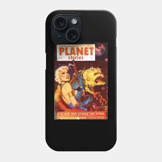 Sci-Fi cover Planet Stories (V2) Phone Case by Psychosis Media