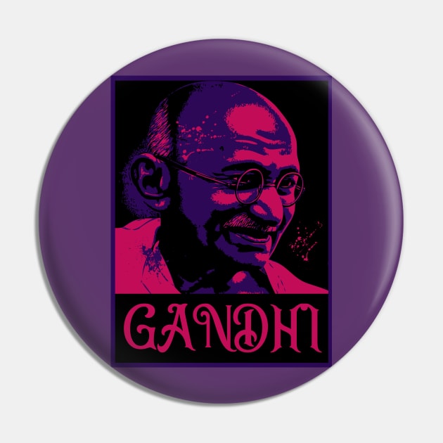 Gandhi Meditation Pin by CTShirts