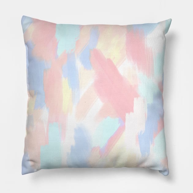 Pastel Paint Swatch Pillow by Kraina