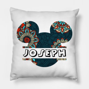 Joseph Name With Seamless Pattern Pillow