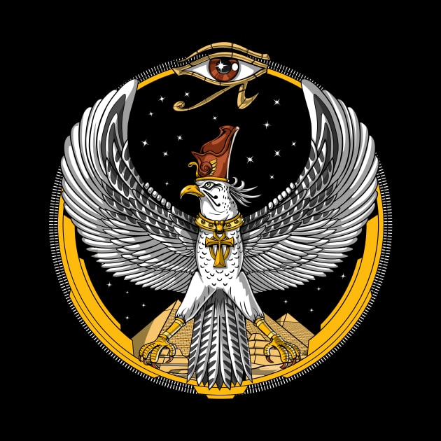 Ancient Egyptian Falcon God Horus by underheaven