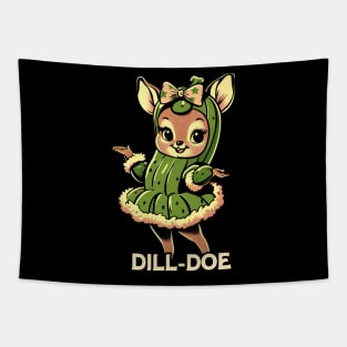 Vintage Illustration of Dill Doe Funny Deer Tapestry