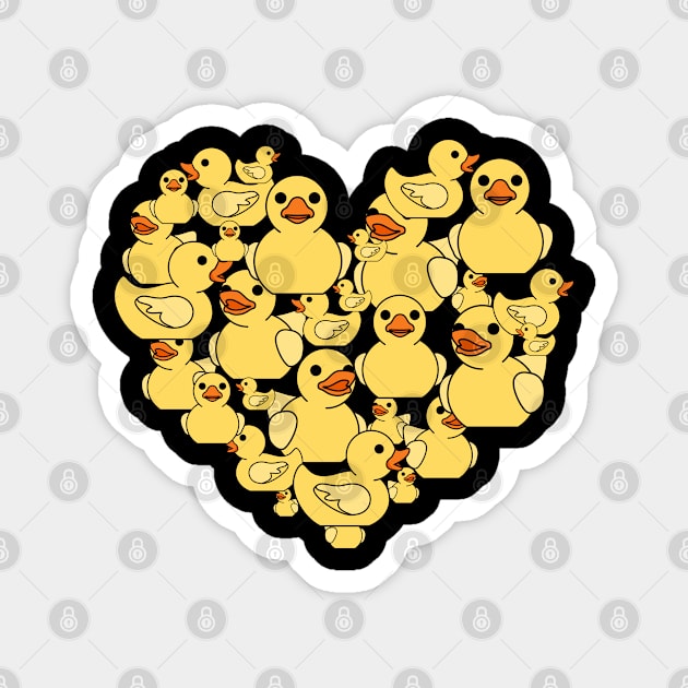 Duck Heart Animal Love Magnet by ShirtsShirtsndmoreShirts