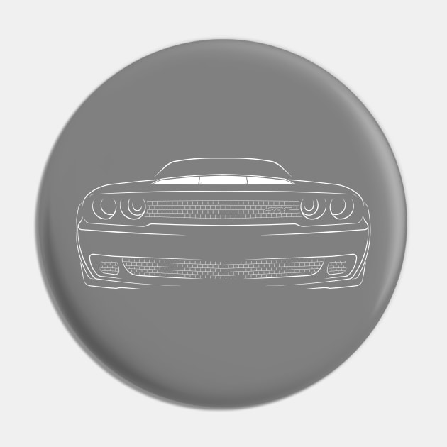 Dodge Challenger SRT Demon - front stencil, white Pin by mal_photography