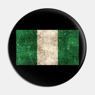 Vintage Aged and Scratched Nigerian Flag Pin