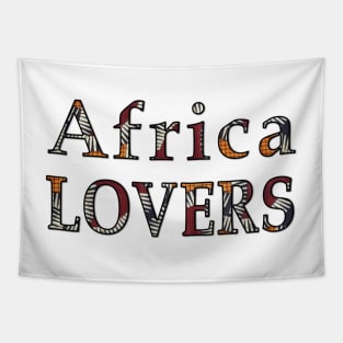 Africa Lovers in wax fabric Tapestry