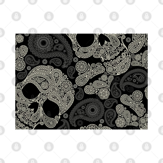 Paisley Skull by Mendi Art