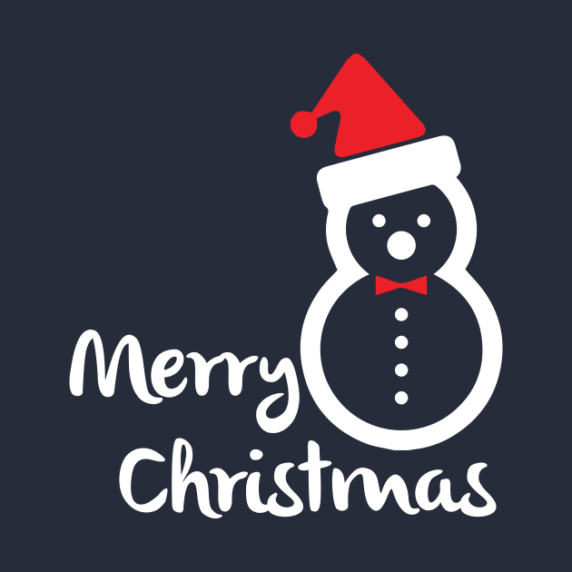 Merry Christmas Happy Snowman With Santa Hat - Merry Christmas Gift by xoclothes