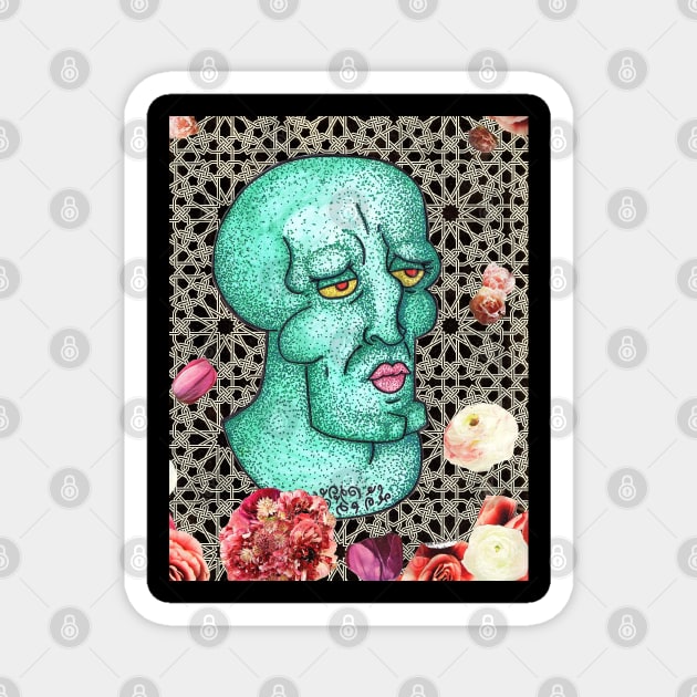 Handsome Squidward Magnet by nannonthehermit