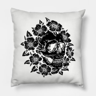 Flower Skull Pillow