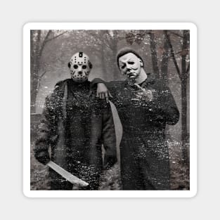 Jason Voorhes Michael Myers Shirt Funny Halloween Horror Movie Characters M4536 Magnet