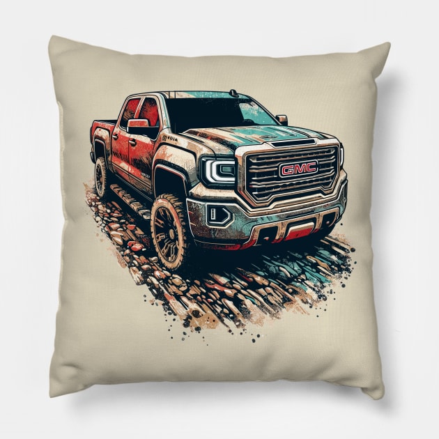 GMC Sierra Pillow by Vehicles-Art