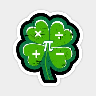 Irish Math Teacher Vintage Shamrock St Patricks Day Magnet